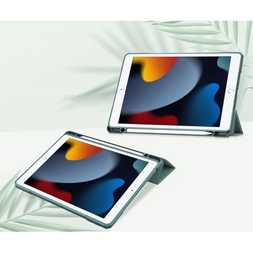 Kup Carcasă Bizon Tab Clear Matt Apple iPad 9/8/7 10.2 2021/2020/2019 verde închis - BIZ49 - {ean13} - Sklep Home Screen