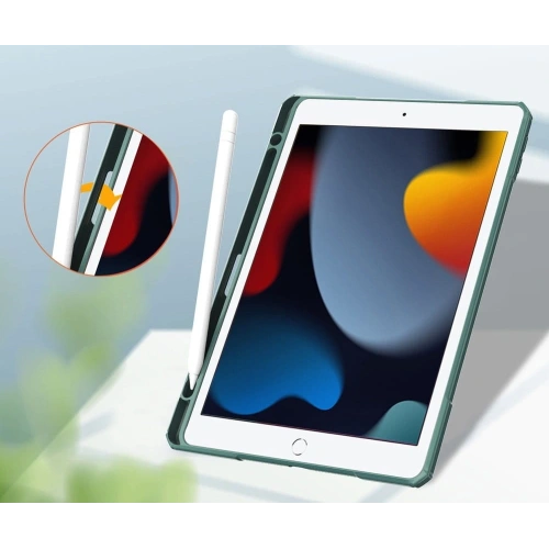 Kup Carcasă Bizon Tab Clear Matt Apple iPad 9/8/7 10.2 2021/2020/2019 verde închis - BIZ49 - {ean13} - Sklep Home Screen