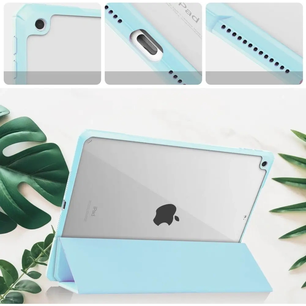 Etui Bizon Case Tab Clear Matt do Apple iPad 9/8/7 10.2 2021/2020/2019 błękitne