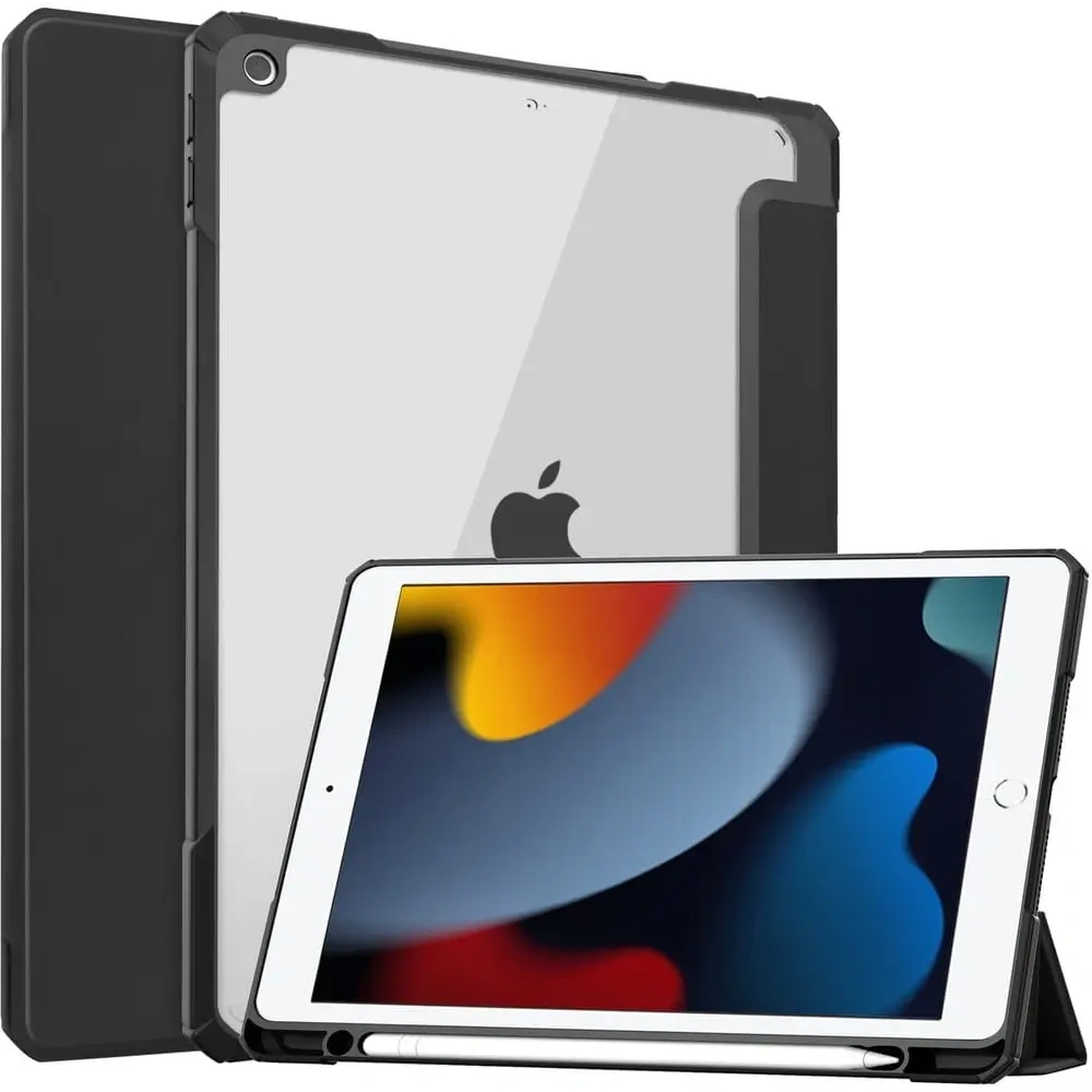 Etui Bizon Case Tab Clear Matt do Apple iPad 9/8/7 10.2 2021/2020/2019 czarne