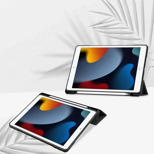 Kup Caz Bizon Tab Clear Matt Apple iPad 9/8/7 10.2 2021/2020/2019 negru - BIZ51 - {ean13} - Sklep Home Screen