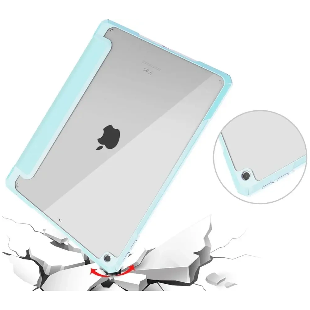 Etui Bizon Case Tab Clear Matt do Apple iPad 9/8/7 10.2 2021/2020/2019 błękitne