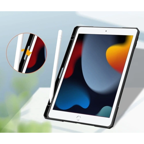 Kup Caz Bizon Tab Clear Matt Apple iPad 9/8/7 10.2 2021/2020/2019 negru - BIZ51 - {ean13} - Sklep Home Screen