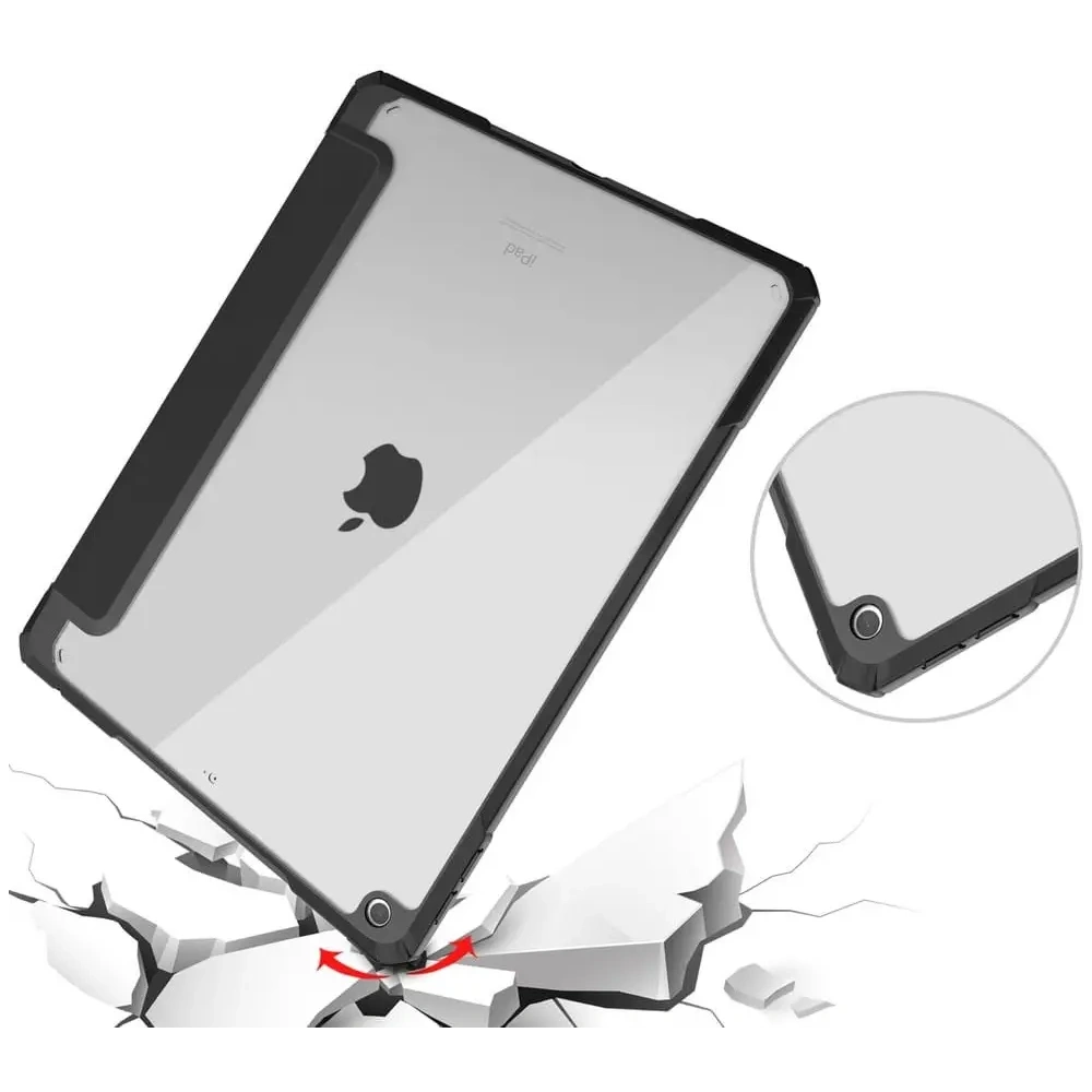 Etui Bizon Case Tab Clear Matt do Apple iPad 9/8/7 10.2 2021/2020/2019 czarne