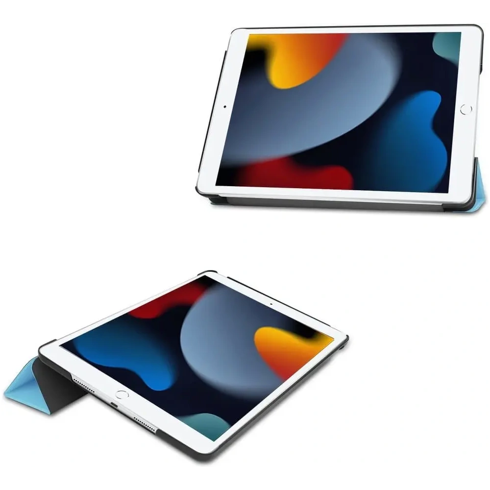 Etui Bizon Case Tab Croc do Apple iPad 9/8/7 10.2 2021/2020/2019 błękitne