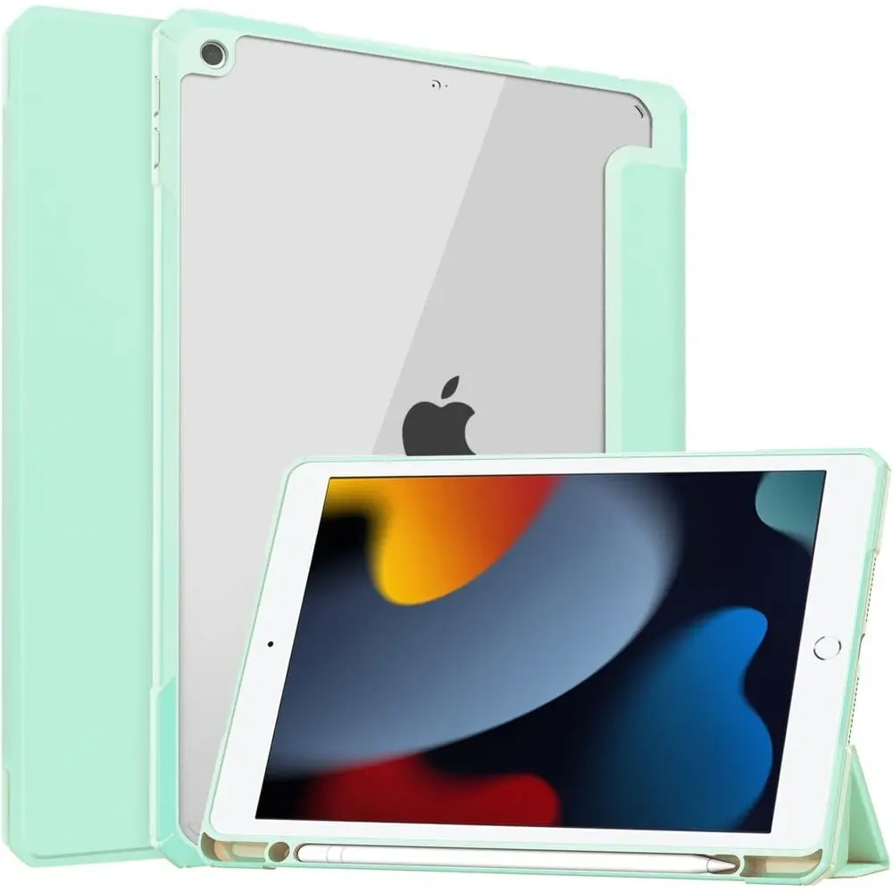 Etui Bizon Case Tab Clear Matt do Apple iPad 9/8/7 10.2 2021/2020/2019 miętowe