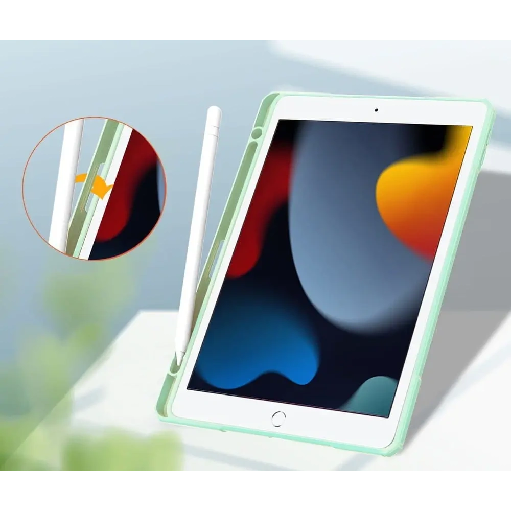 Etui Bizon Case Tab Clear Matt do Apple iPad 9/8/7 10.2 2021/2020/2019 miętowe