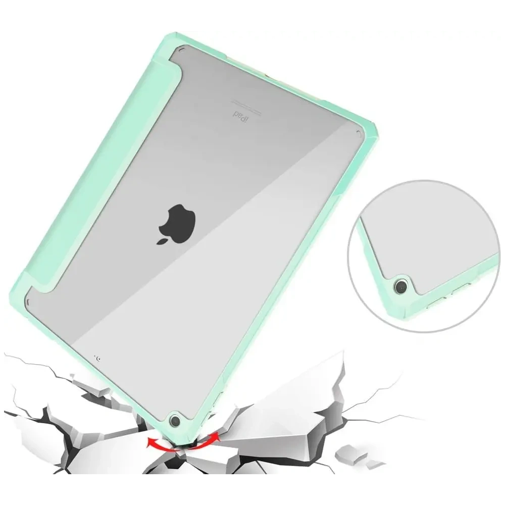 Etui Bizon Case Tab Clear Matt do Apple iPad 9/8/7 10.2 2021/2020/2019 miętowe