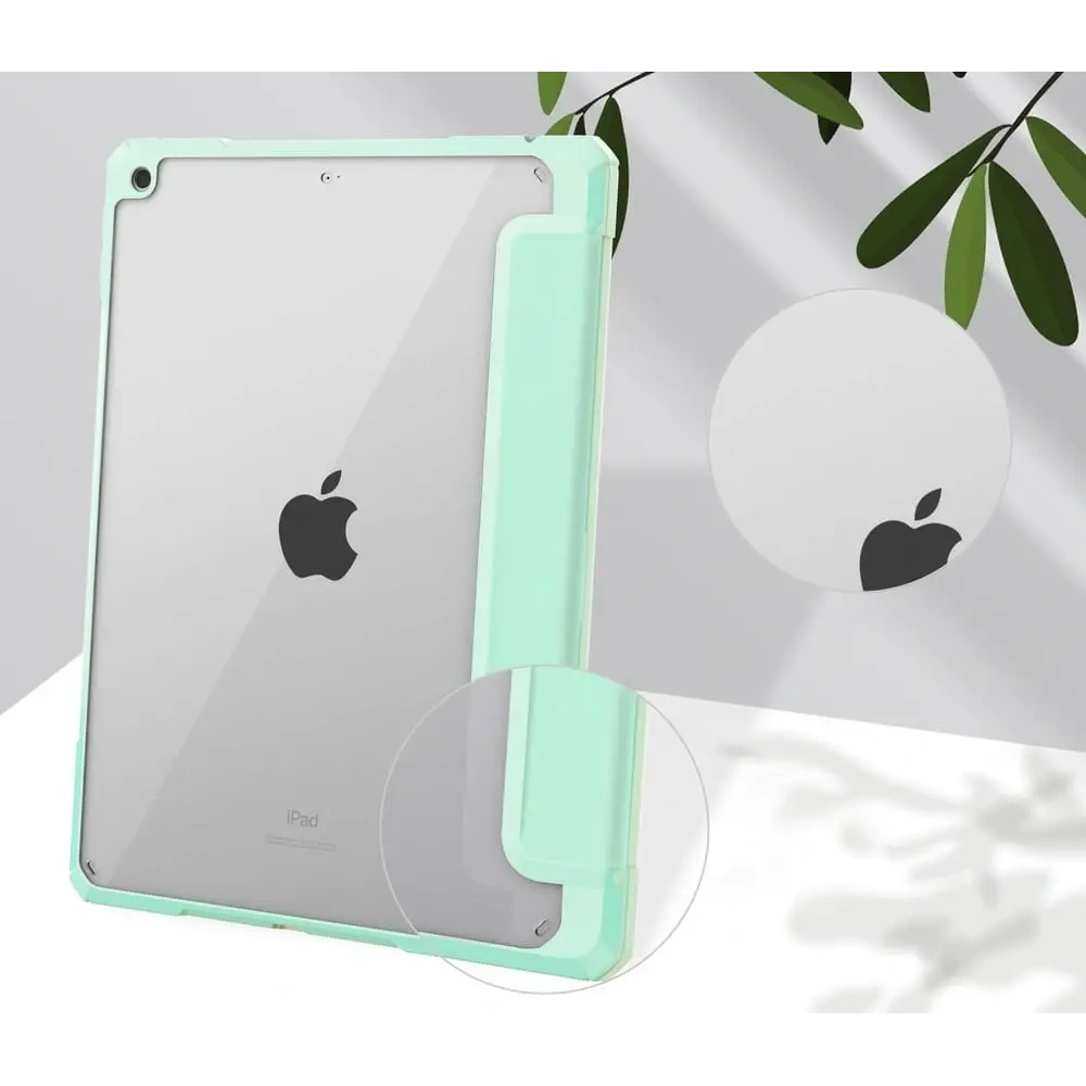 Etui Bizon Case Tab Clear Matt do Apple iPad 9/8/7 10.2 2021/2020/2019 miętowe