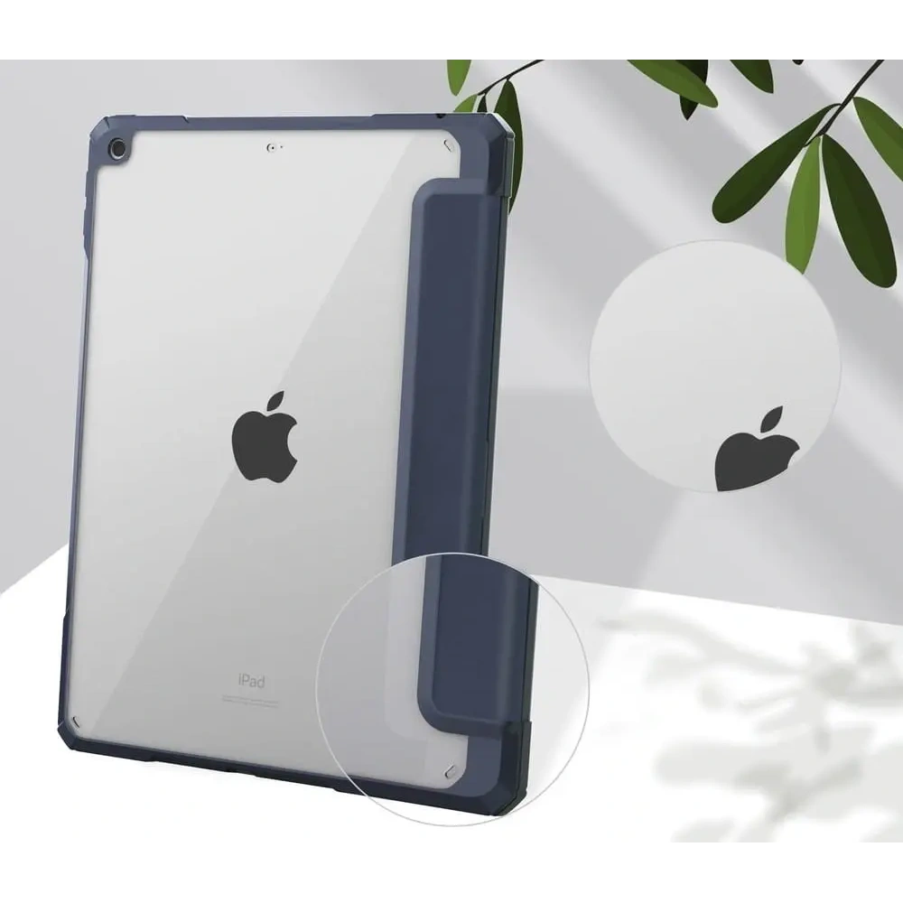 Etui Bizon Case Tab Clear Matt do Apple iPad 9/8/7 10.2 2021/2020/2019 granatowe