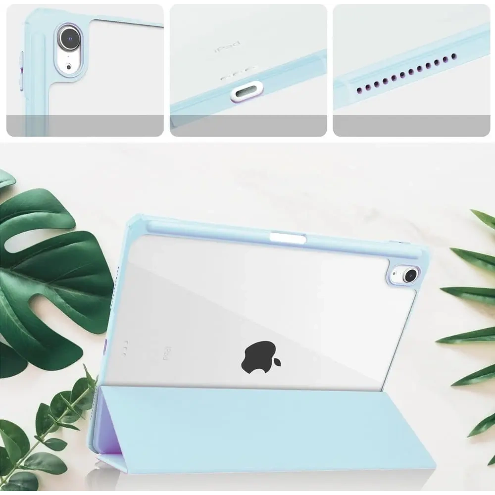Etui Bizon Case Tab Clear Matt do Apple iPad Air 6 / Air 5 / Air 4 / iPad Pro 11 2018 błękitne