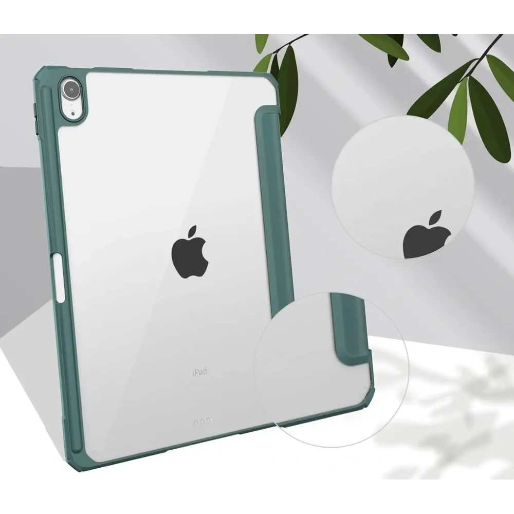 Etui Bizon Case Tab Clear Matt do Apple iPad Air 6 / Air 5 / Air 4 / iPad Pro 11 2018 ciemnozielone