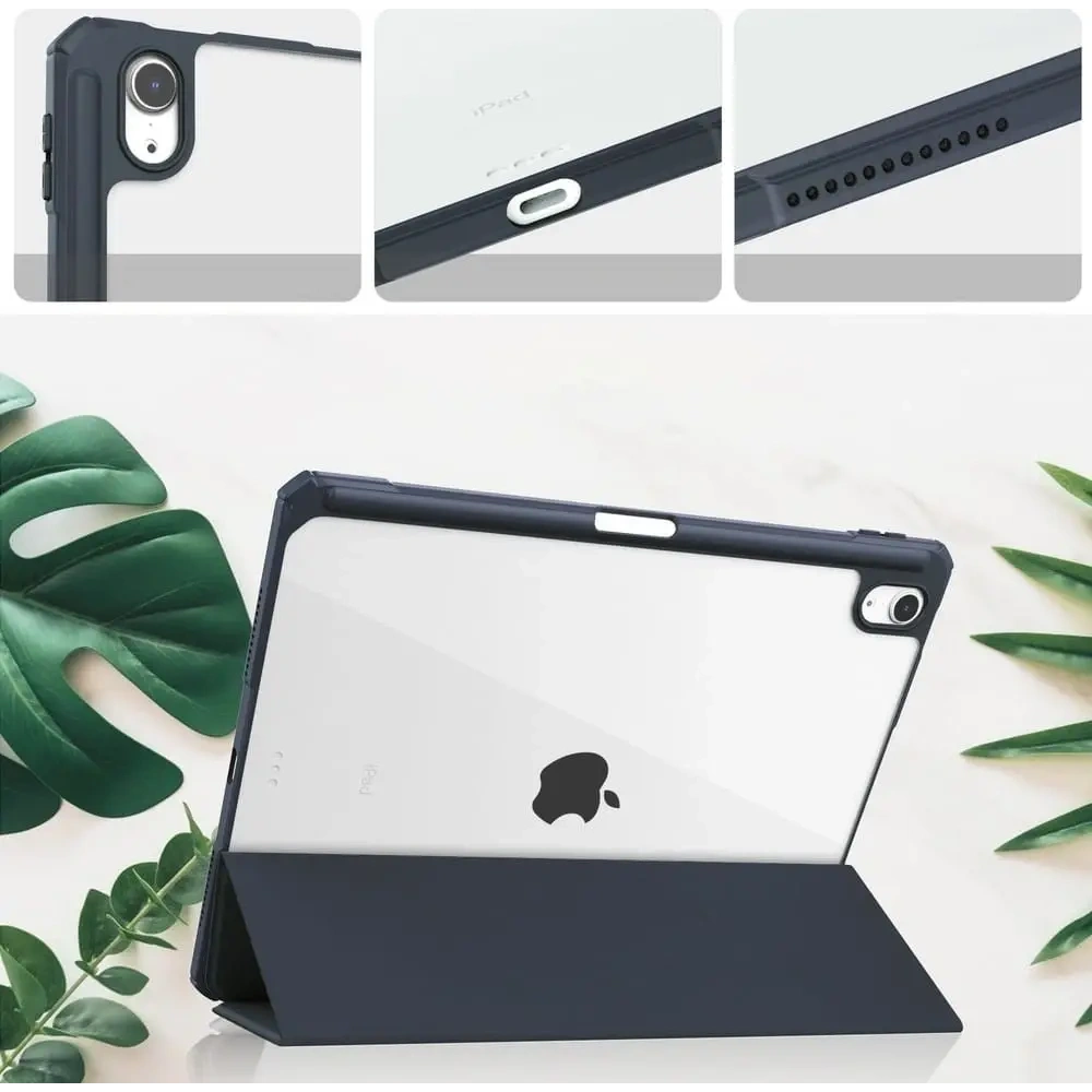 Etui Bizon Case Tab Clear Matt do Apple iPad Air 6 / Air 5 / Air 4 / iPad Pro 11 2018 granatowe