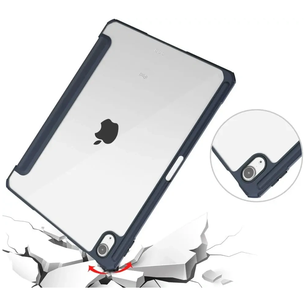 Etui Bizon Case Tab Clear Matt do Apple iPad Air 6 / Air 5 / Air 4 / iPad Pro 11 2018 granatowe