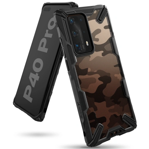 Kup Etui Ringke Fusion-X Huawei P40 Pro Camo (Moro) Black - RGK1147MOB - {ean13} - Sklep Home Screen