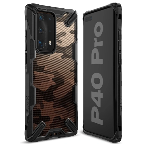 Kup Etui Ringke Fusion-X Huawei P40 Pro Camo (Moro) Black - RGK1147MOB - {ean13} - Sklep Home Screen