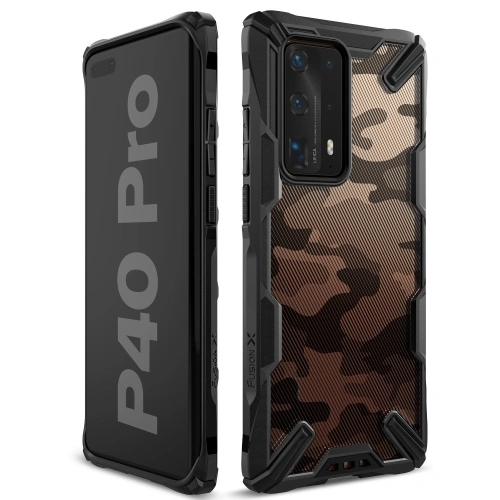 Kup Etui Ringke Fusion-X Huawei P40 Pro Camo (Moro) Black - RGK1147MOB - {ean13} - Sklep Home Screen