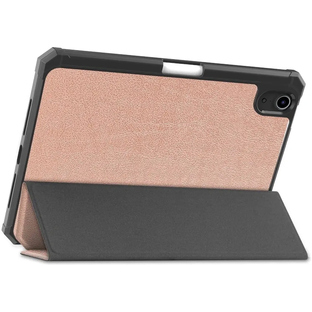 Etui Bizon Case Tab Lizard do Apple iPad Mini (A17 Pro) 2024 / iPad Mini 6 2021 różowozłote