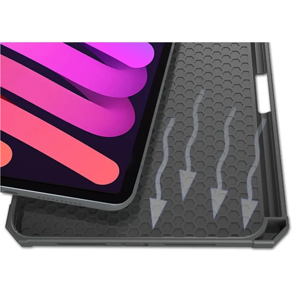 Etui Bizon Case Tab Lizard do Apple iPad Mini (A17 Pro) 2024 / iPad Mini 6 2021 różowozłote