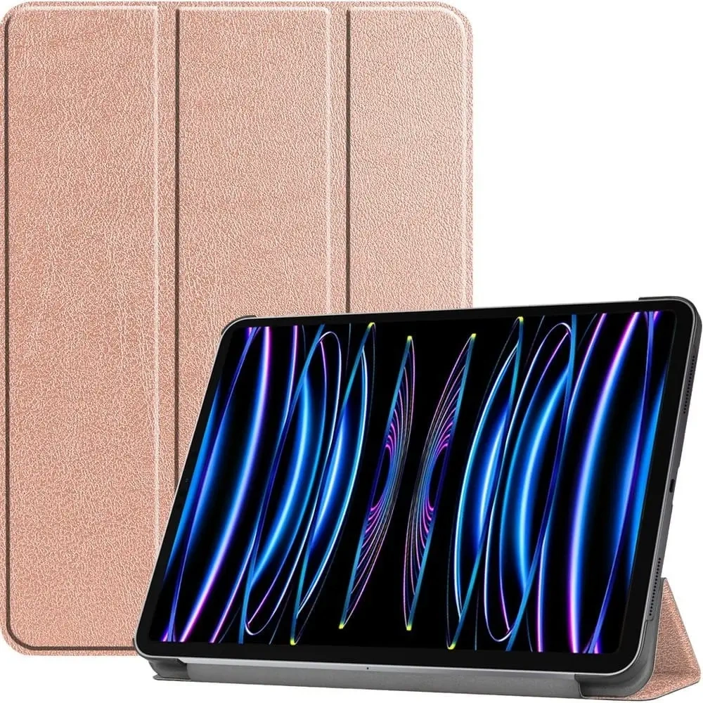Etui Bizon Case Tab Croc do Apple iPad Pro 11 2022/2021/2020/2018 różowozłote