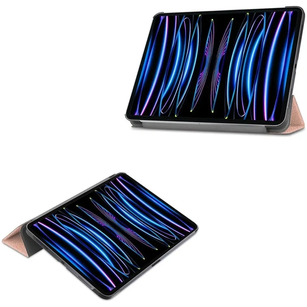 Etui Bizon Case Tab Croc do Apple iPad Pro 11 2022/2021/2020/2018 różowozłote