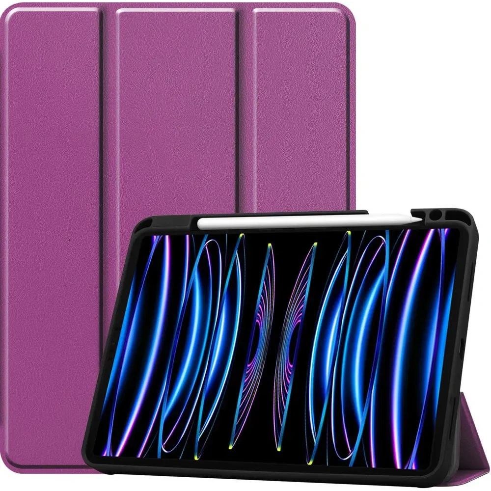 Etui Bizon Case Tab Lizard do Apple iPad Pro 11 2022/2021/2020/2018 ciemnofioletowe