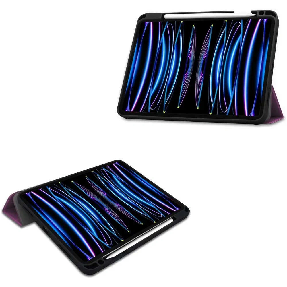 Etui Bizon Case Tab Lizard do Apple iPad Pro 11 2022/2021/2020/2018 ciemnofioletowe