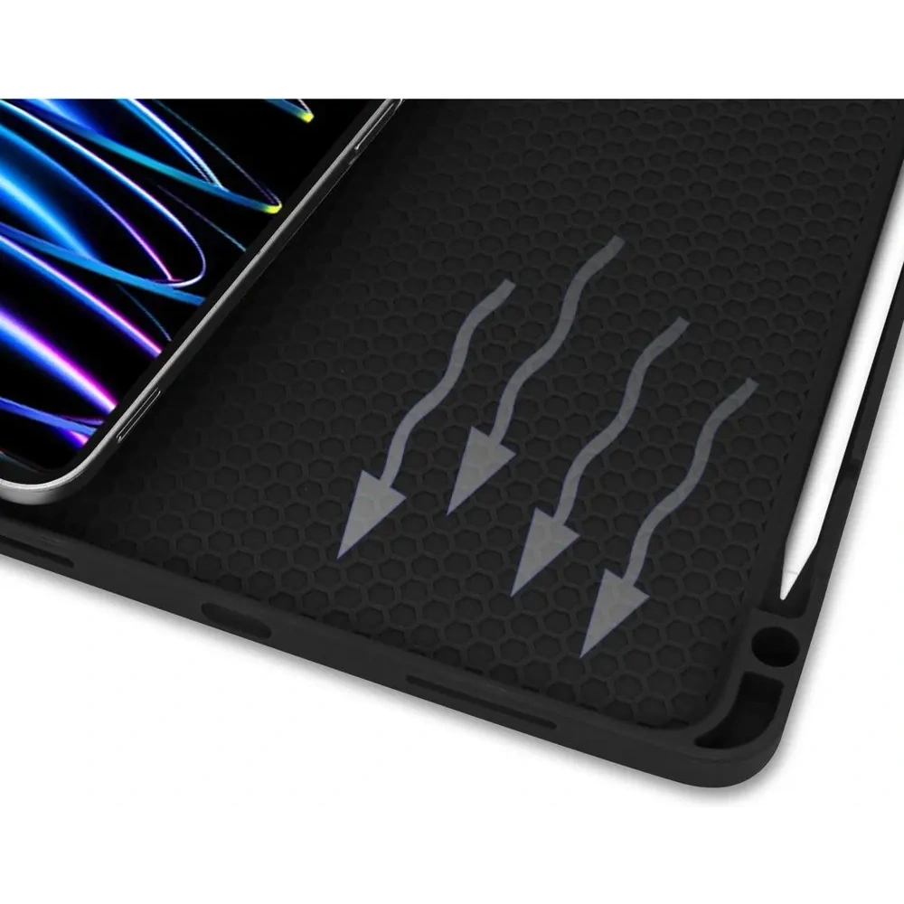 Etui Bizon Case Tab Lizard do Apple iPad Pro 11 2022/2021/2020/2018 ciemnofioletowe