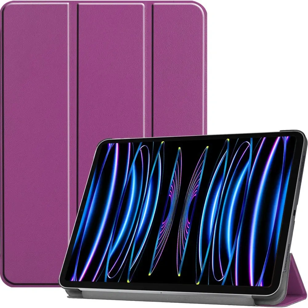 Etui Bizon Case Tab Croc do Apple iPad Pro 11 2022/2021/2020/2018 ciemnofioletowe