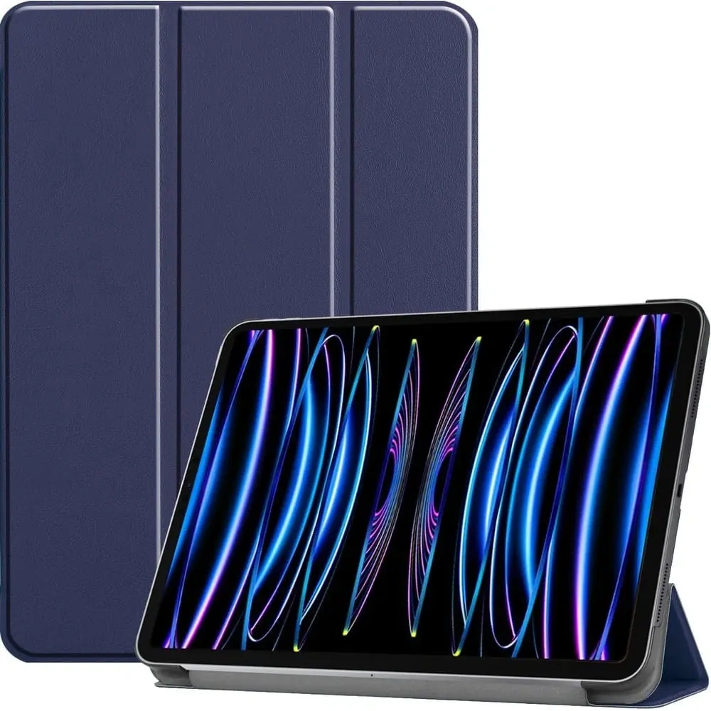 Etui Bizon Case Tab Croc do Apple iPad Pro 11 2022/2021/2020/2018 granatowe