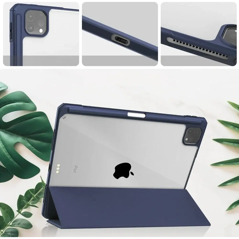 Etui Bizon Case Tab Clear Matt do Apple iPad Pro 11 2022/2021/2020/2018 granatowe