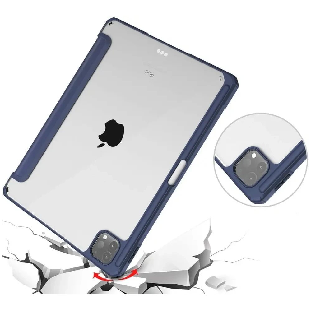 Etui Bizon Case Tab Clear Matt do Apple iPad Pro 11 2022/2021/2020/2018 granatowe