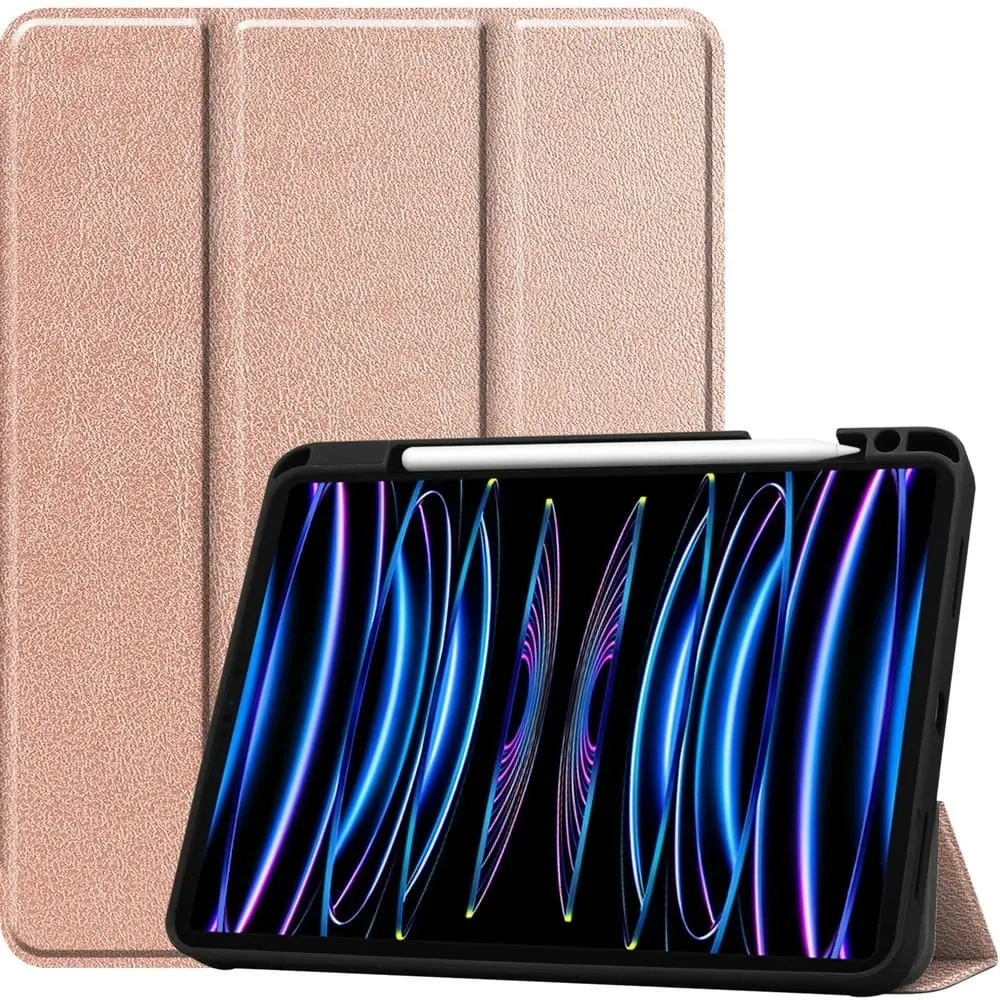 Etui Bizon Case Tab Lizard do Apple iPad Pro 11 2022/2021/2020/2018 różowozłote