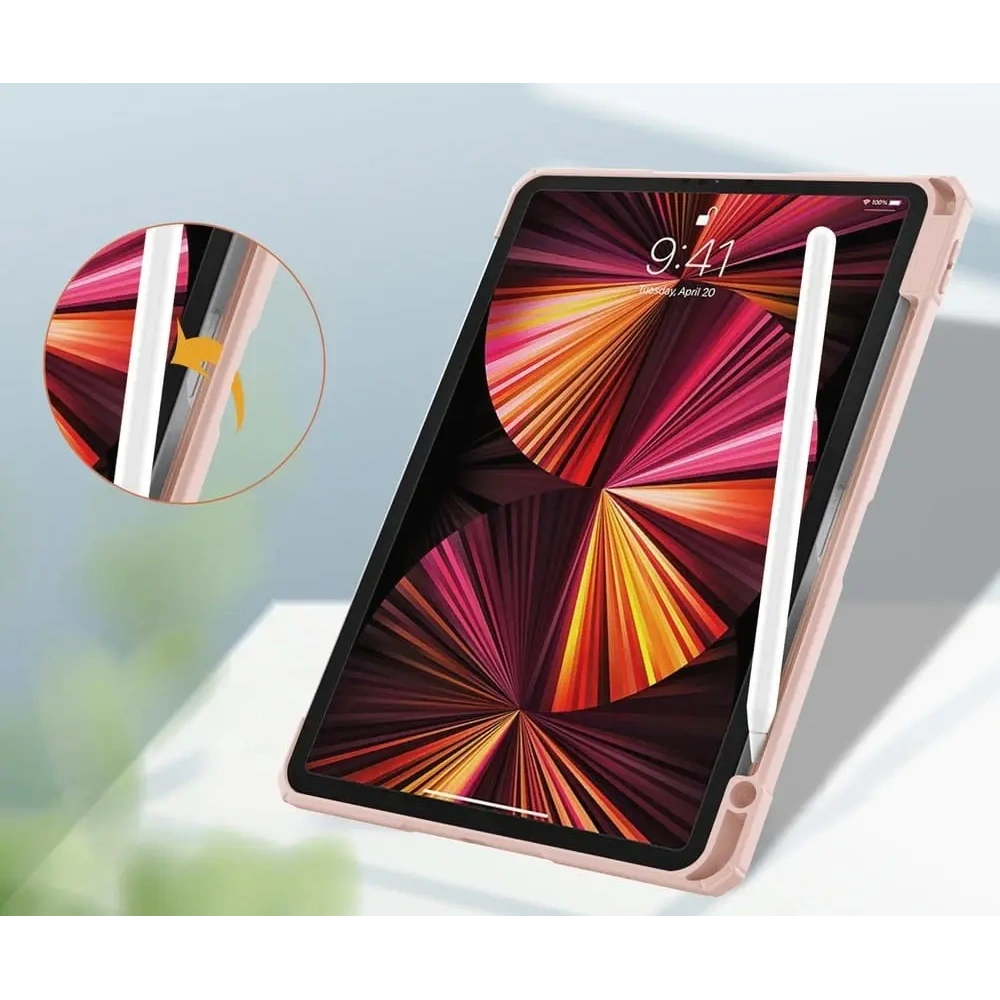 Etui Bizon Case Tab Clear Matt do Apple iPad Pro 11 2022/2021/2020/2018 różowozłote