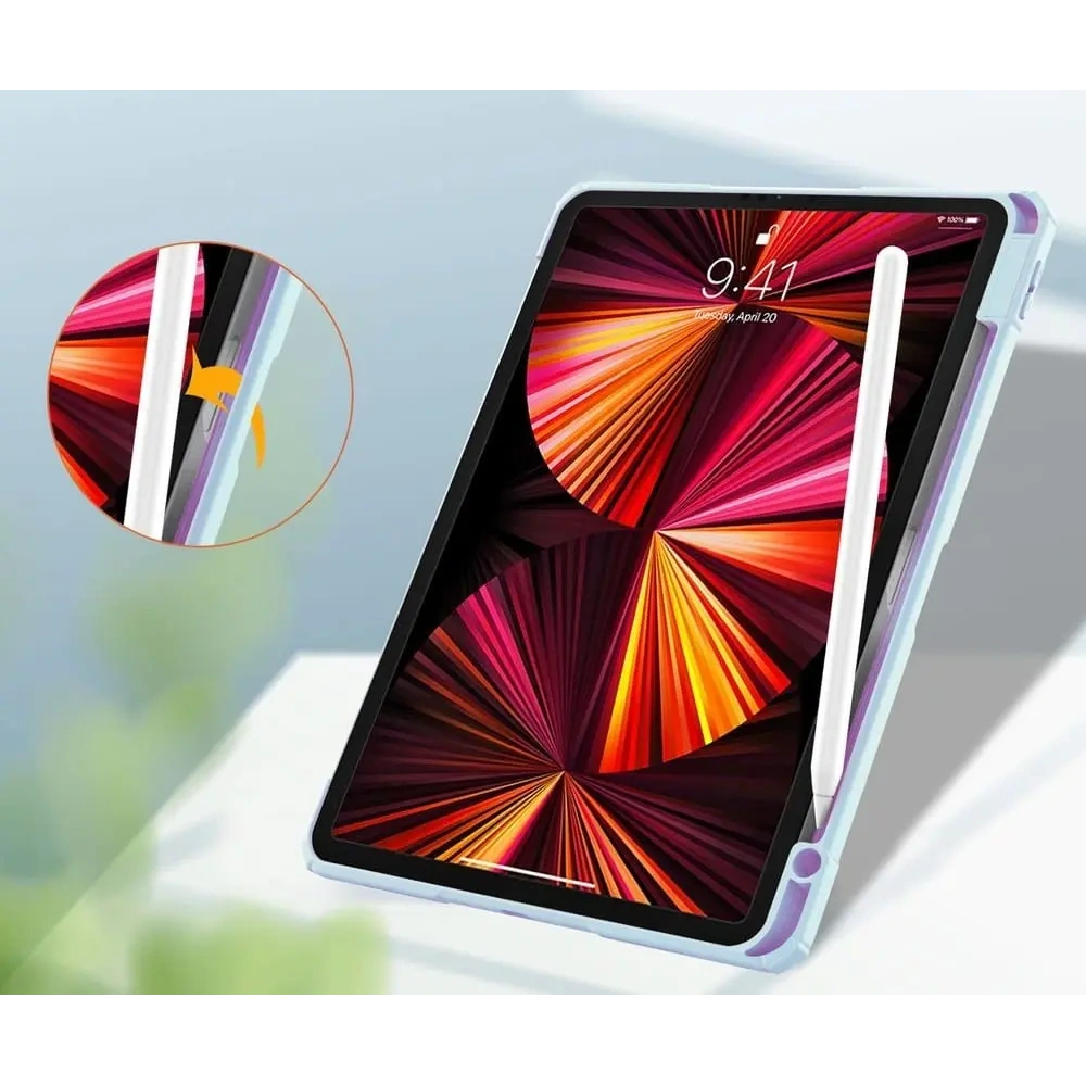 Etui Bizon Case Tab Clear Matt do Apple iPad Pro 11 2022/2021/2020/2018 błękitne