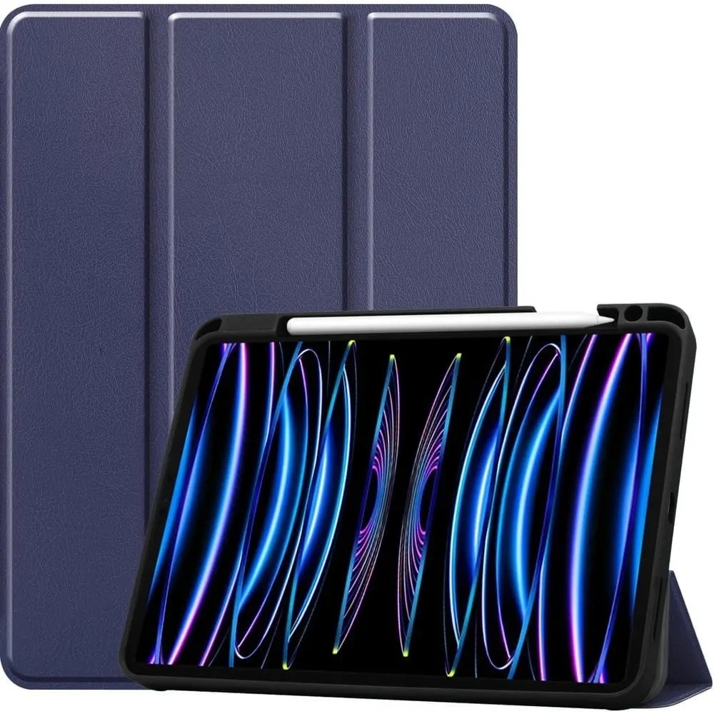 Etui Bizon Case Tab Lizard do Apple iPad Pro 11 2022/2021/2020/2018 granatowe
