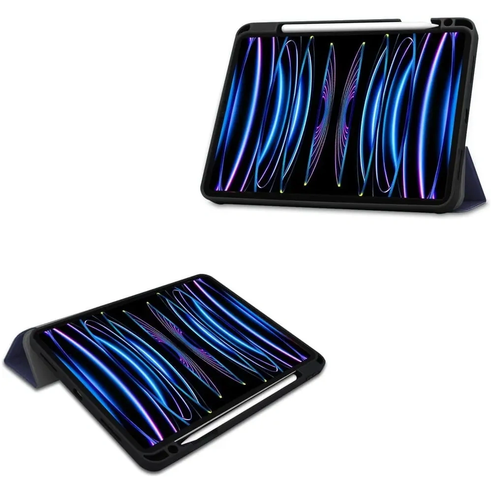 Etui Bizon Case Tab Lizard do Apple iPad Pro 11 2022/2021/2020/2018 granatowe