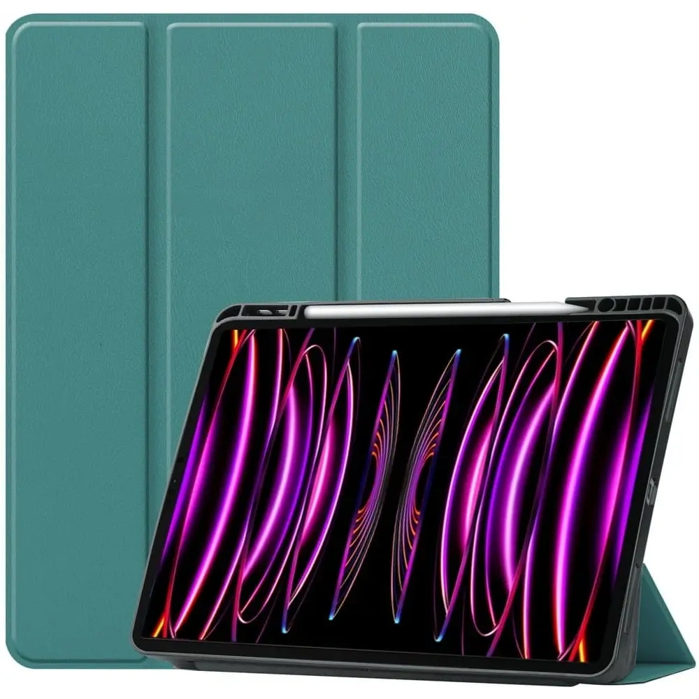 Etui Bizon Case Tab Lizard do Apple iPad Pro 12.9 2022/2021/2020/2018 ciemnozielone