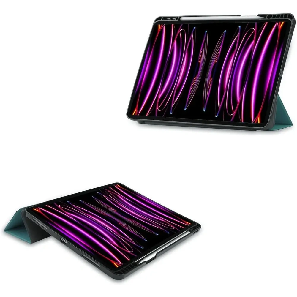 Etui Bizon Case Tab Lizard do Apple iPad Pro 12.9 2022/2021/2020/2018 ciemnozielone