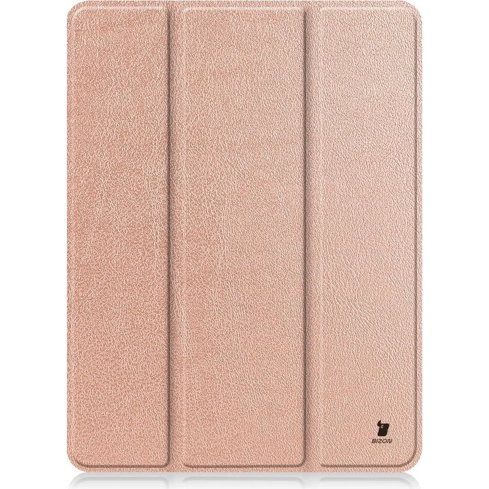 Etui Bizon Case Tab Lizard do Apple iPad Pro 12.9 2022/2021/2020/2018 różowozłote