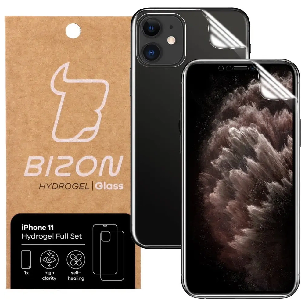 Folia hydrożelowa na tył i przód Bizon Glass Hydrogel Apple iPhone 11