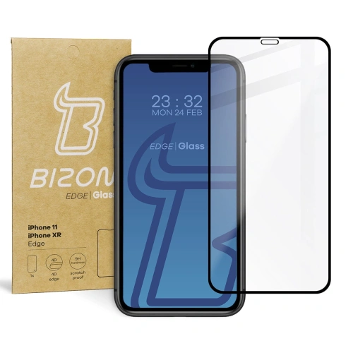Kup Szkło hartowane Bizon Glass Edge do Apple iPhone 11 / XR czarne - BIZ89 - {ean13} - Sklep Home Screen