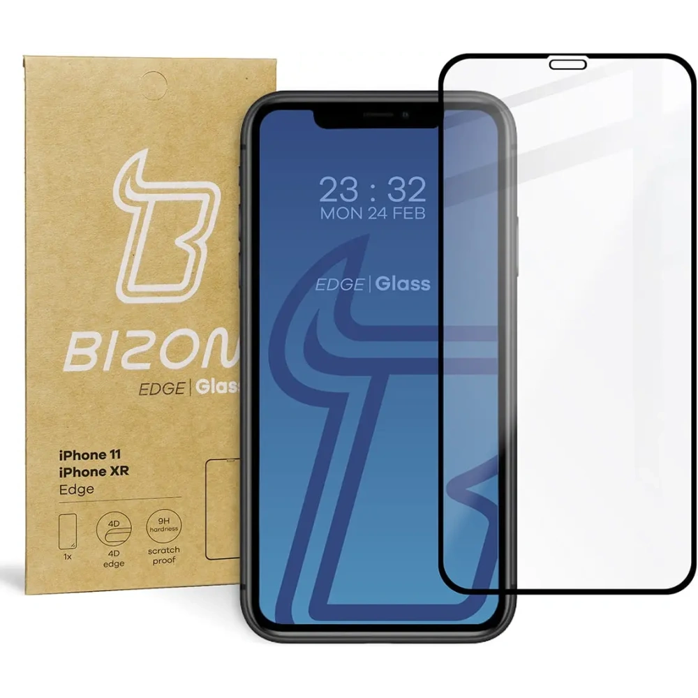 Szkło hartowane Bizon Glass Edge do Apple iPhone 11 / XR czarne