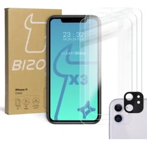 Kup Tvrzené sklo Bizon Glass Clear - 3 ks + objektiv Apple iPhone 11 - BIZ93 - {ean13} - Sklep Home Screen