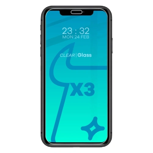 Kup Bizon Glas Klarglas gehärtetes Glas - 3 Stück. + Linsenglas Apple iPhone 11 - BIZ93 - {ean13} - Sklep Home Screen
