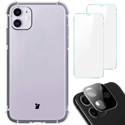 Kup Etui + 2x sklo na displej + objektiv Bizon Case Clear Pack pro Apple iPhone 11 průhledné - BIZ94 - {ean13} - Sklep Home Screen