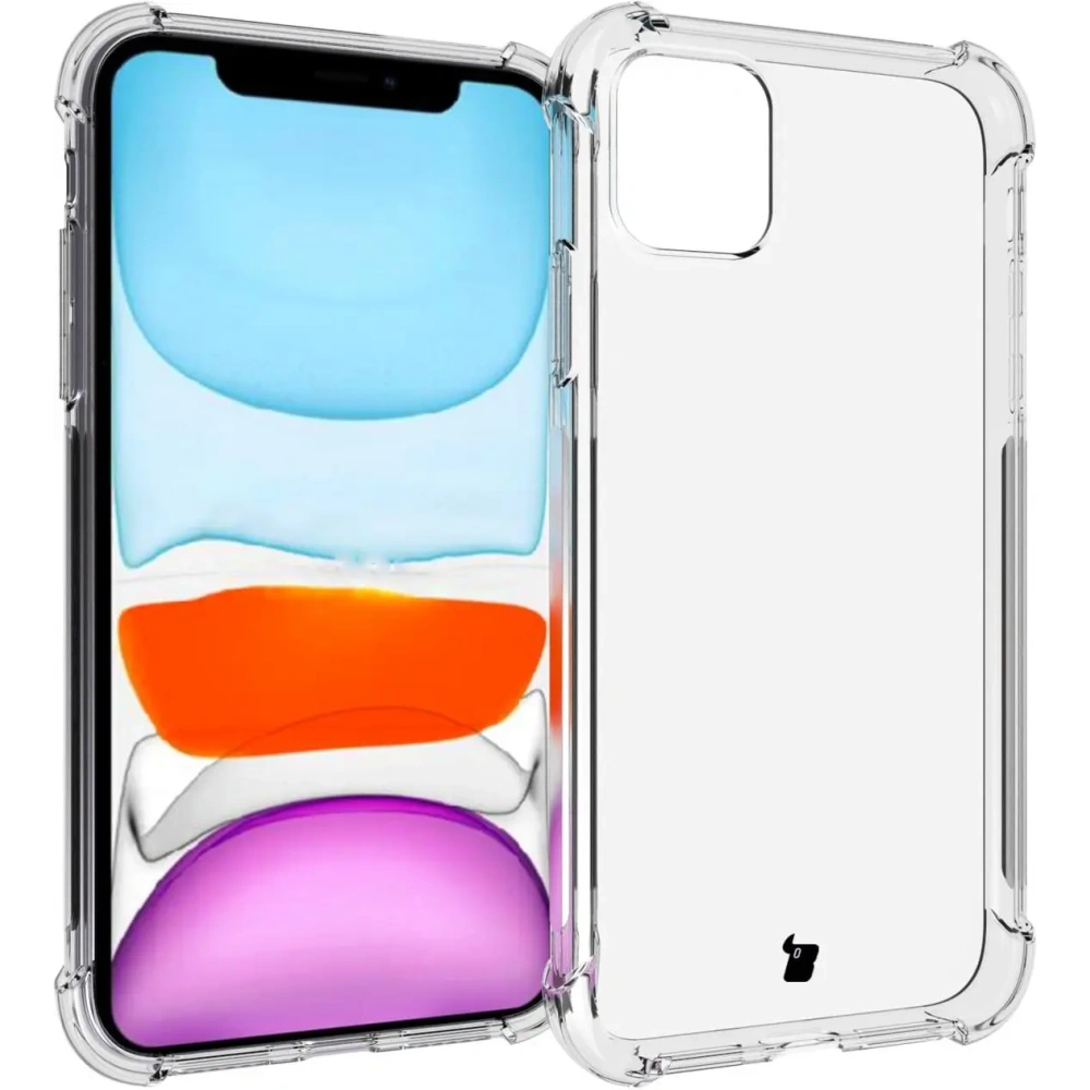 Etui + 2x szkło na ekran + obiektyw Bizon Case Clear Pack do Apple iPhone 11 przezroczyste