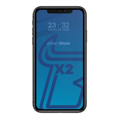 Kup Tvrzené sklo Bizon Glass Edge CF - [2 PACK] + ochrana na objektiv Apple iPhone 11 černé - BIZ95 - {ean13} - Sklep Home Screen