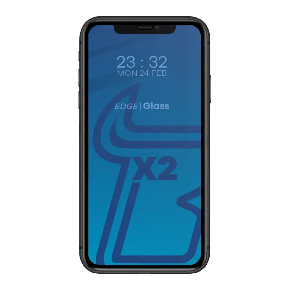 Szkło hartowane Bizon Glass Edge CF - [2 PACK] + ochrona na obiektyw Apple iPhone 11 czarne