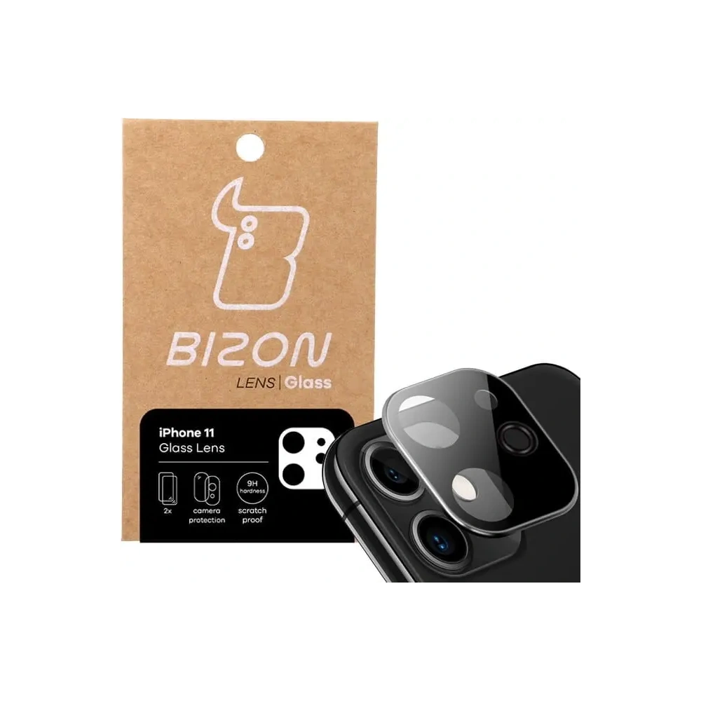 Szkło na aparat Bizon Glass Lens do Apple iPhone 11 [2 PACK]